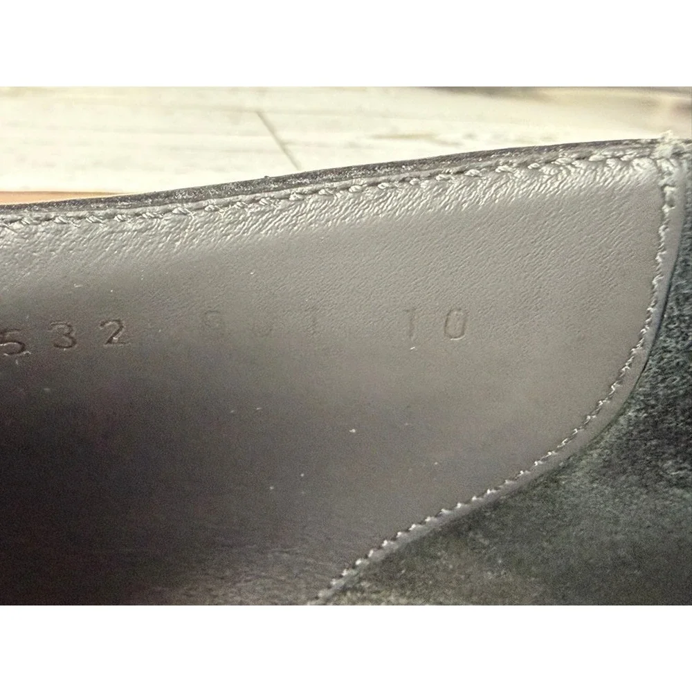 HUGO BOSS Mens‎ Black Leather Cap Toe Oxford 10 Dress Shoes Made in Italy